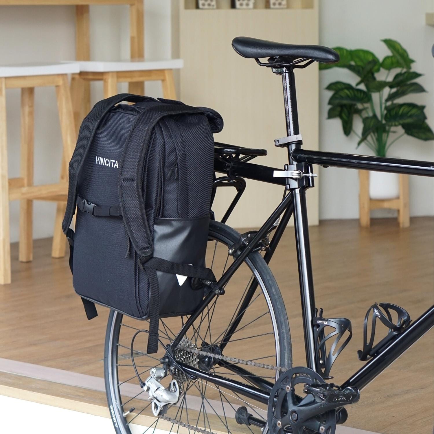 Vincita Co., Ltd. bicycle bag Black Link 2-In-1 Pannier Laptop Backpack
