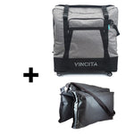 Vincita Co., Ltd. bicycle bag Mercury Grey Sightseer 3.0 Transport Bag with 4 wheels for Brompton + Garment Bag