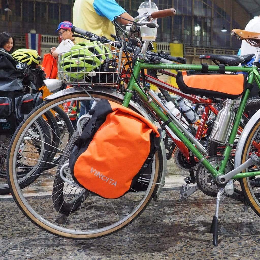 vincitabikebag bicycle bag Waterproof Small Pannier (Pair) - Vincita Standard Clilp