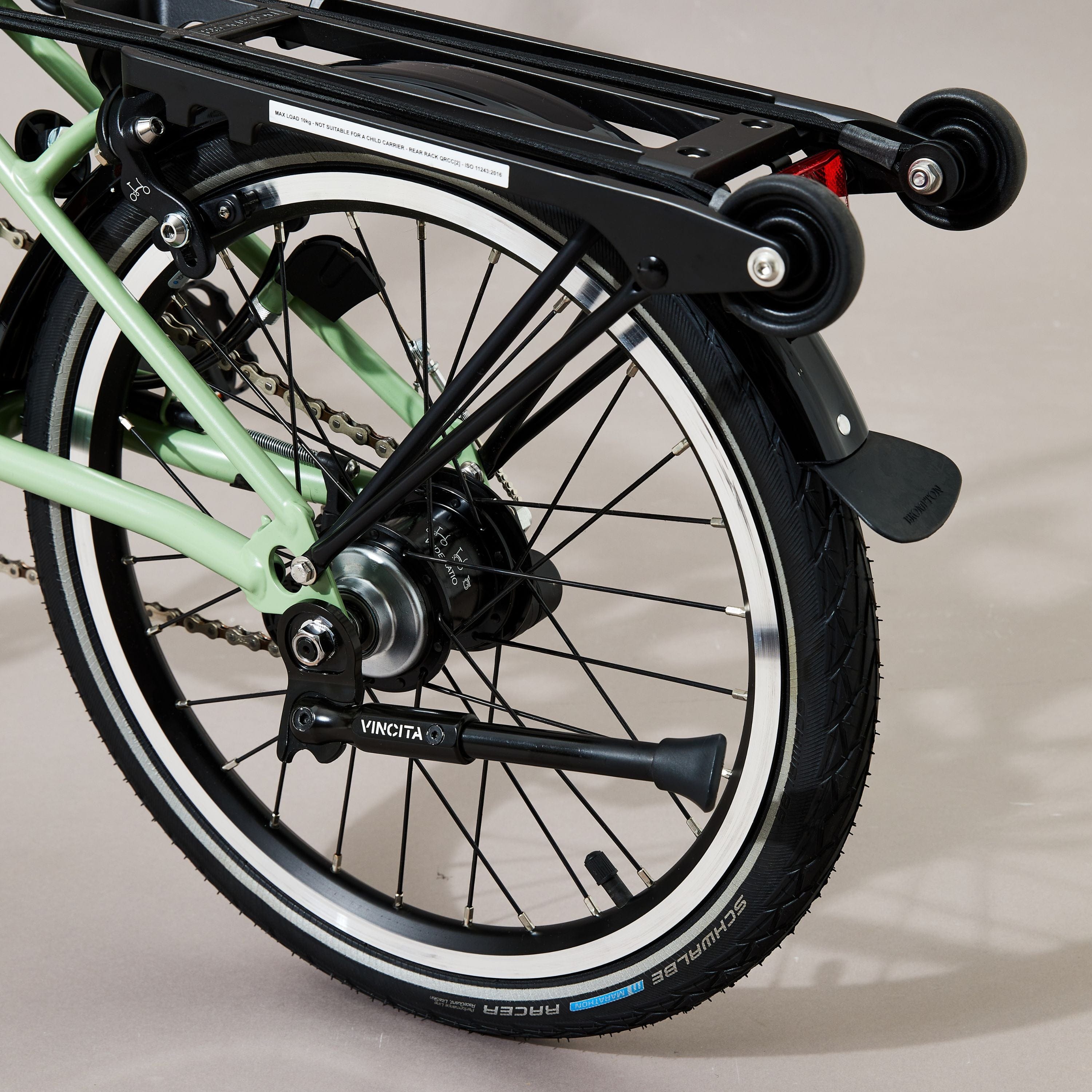 VINCITA CO.,LTD. Accessories Black Kickstand for Brompton Bicycle