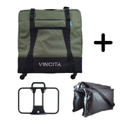 Vincita Co., Ltd. bicycle bag Green / Without Front Carrier Frame Sightseer 3.5 Travel Set