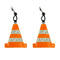 Vincita Co., Ltd. bicycle bag Orange - Traffic Cone Roamer Reflectors