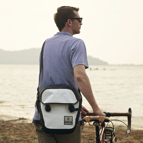 vincitabikebag bicycle bag B060WP-AR Single Pannier Waterproof L with Cover