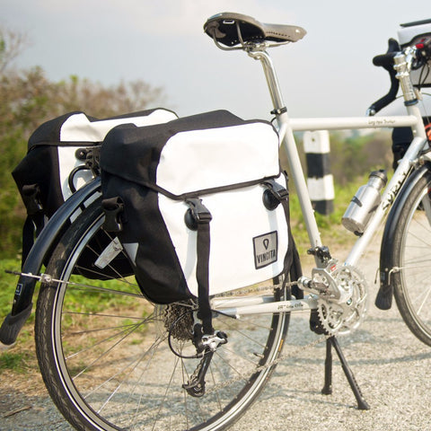 vincitabikebag bicycle bag B060WP-AR Single Pannier Waterproof L with Cover