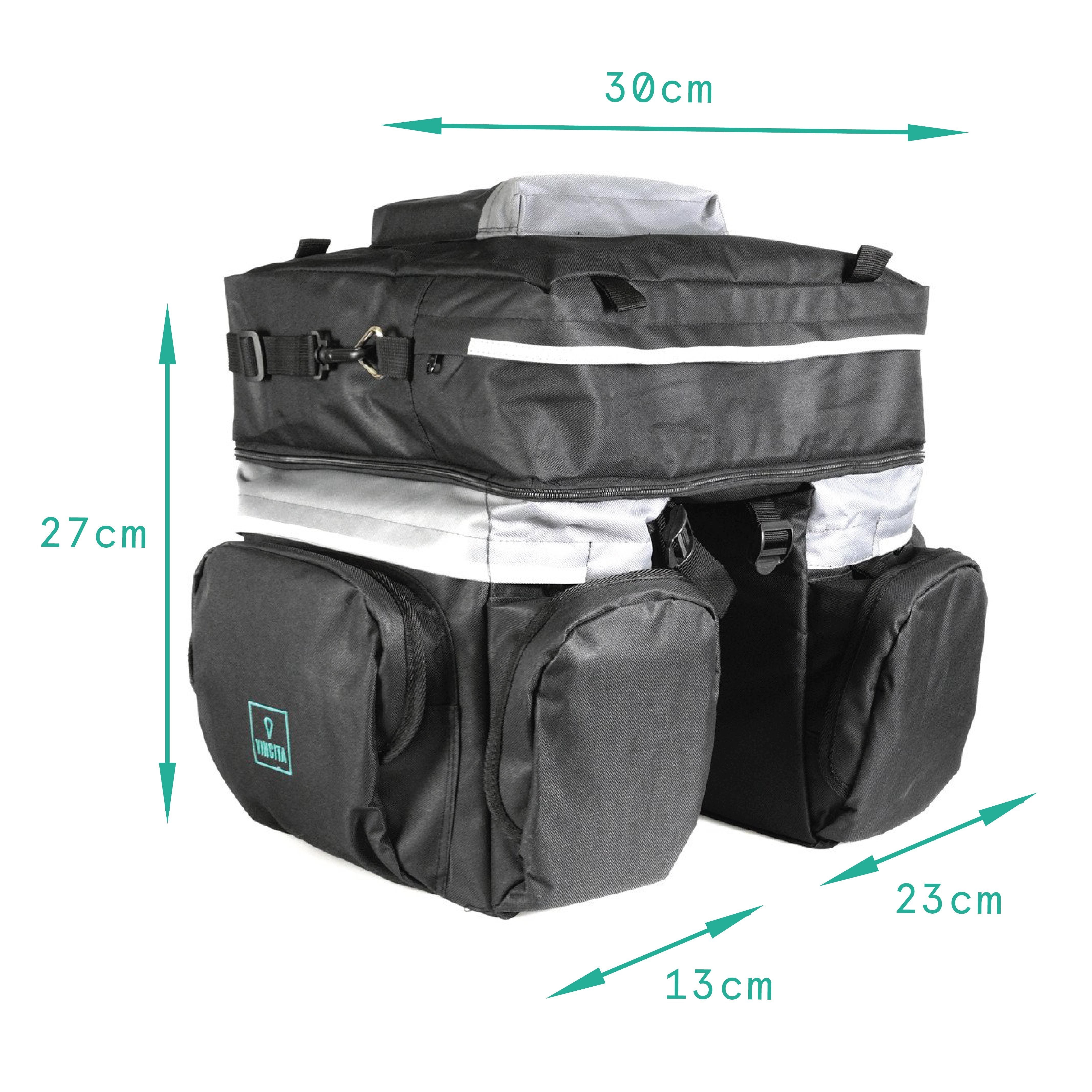 vincitabikebag bicycle bag B101 Triple Bag Detachable