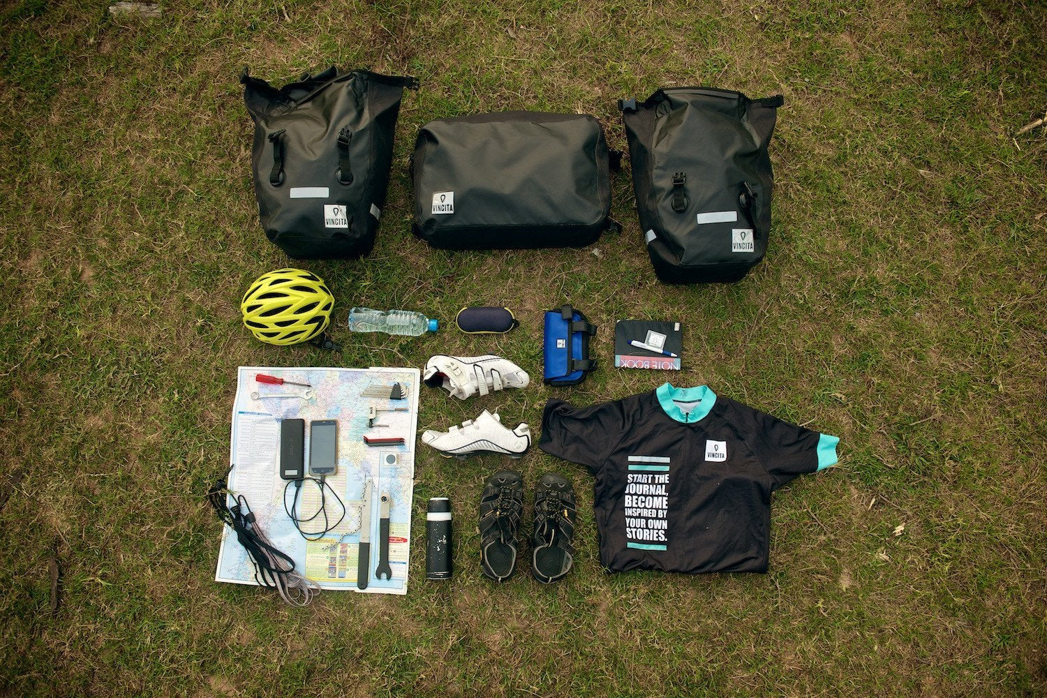 vincitabikebag bicycle bag B101WP Triple Bag Waterproof