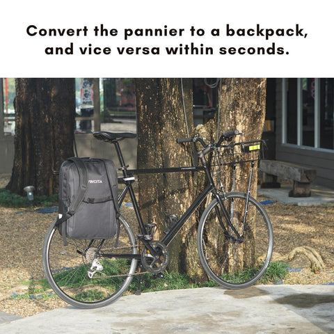 Vincita Co., Ltd. bicycle bag Black Link 2-In-1 Pannier Laptop Backpack