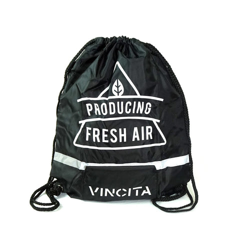 Vincita Co., Ltd. bicycle bag Black / th B123 Foldable Pull String Bag