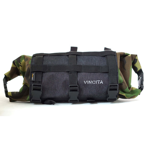 Vincita Co., Ltd. bicycle bag Charcoal grey with camo inner bag / th B012BP Strada Bikepacking Handlebar Bag