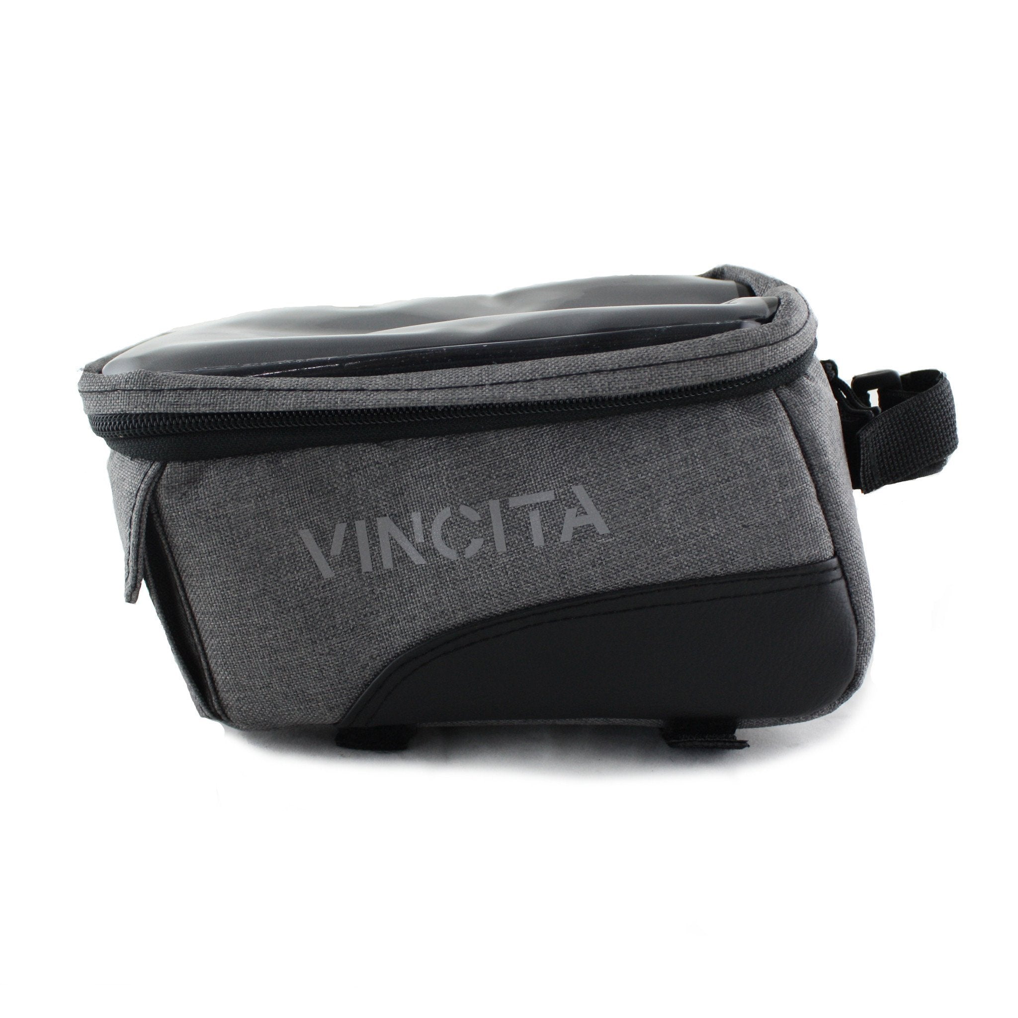 Vincita Co., Ltd. bicycle bag Grey / th B026D Top Tube Bag with Phone Pocket