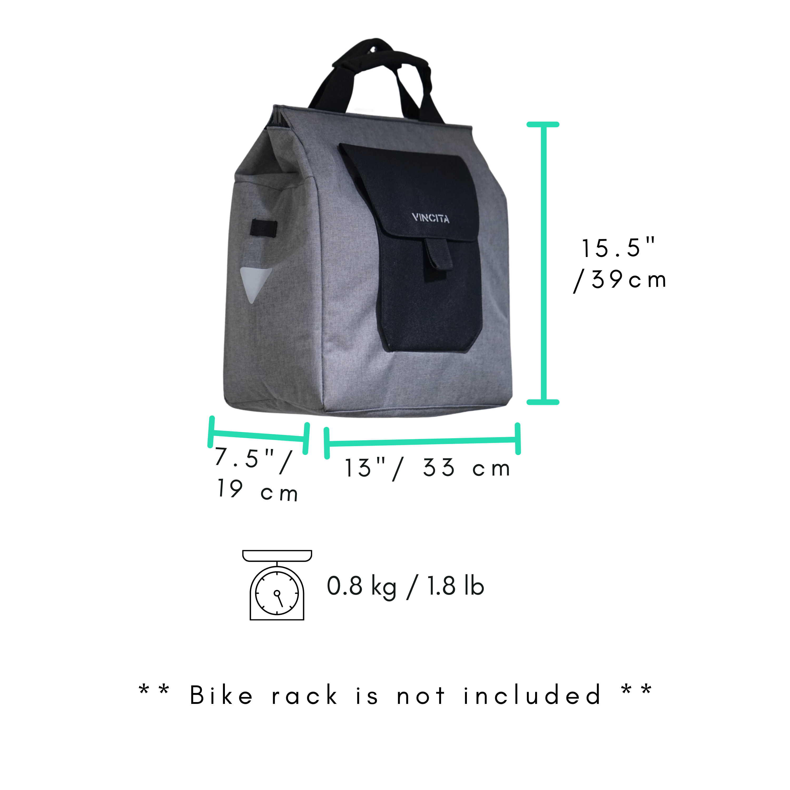 Vincita Co., Ltd. Jess Bicycle Grocery Pannier