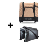 Vincita Co., Ltd. bicycle bag Pluto brown Sightseer 3.0 Transport Bag with 4 wheels for Brompton + Garment Bag