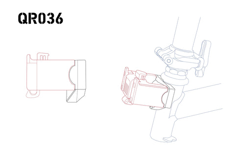 Vincita Co., Ltd. Accessories QR036 Modified KlickFix Adapter for Brompton Head Tube