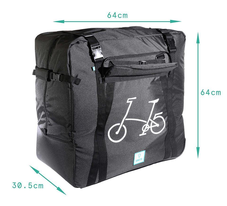 vincitabikebag bicycle bag Set 1: Soft Transport Bag for Brompton (B132B) + Garment Bag a.k.a. Sightseer