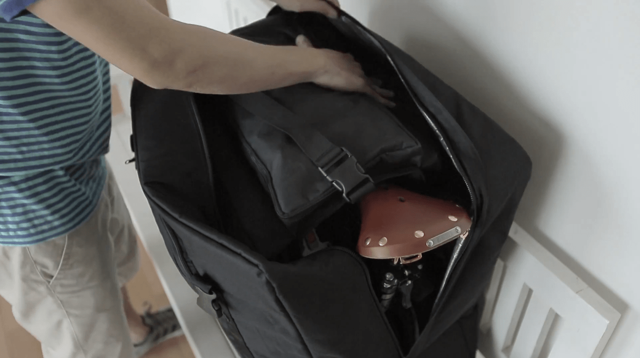 vincitabikebag bicycle bag Set 1: Soft Transport Bag for Brompton (B132B) + Garment Bag a.k.a. Sightseer