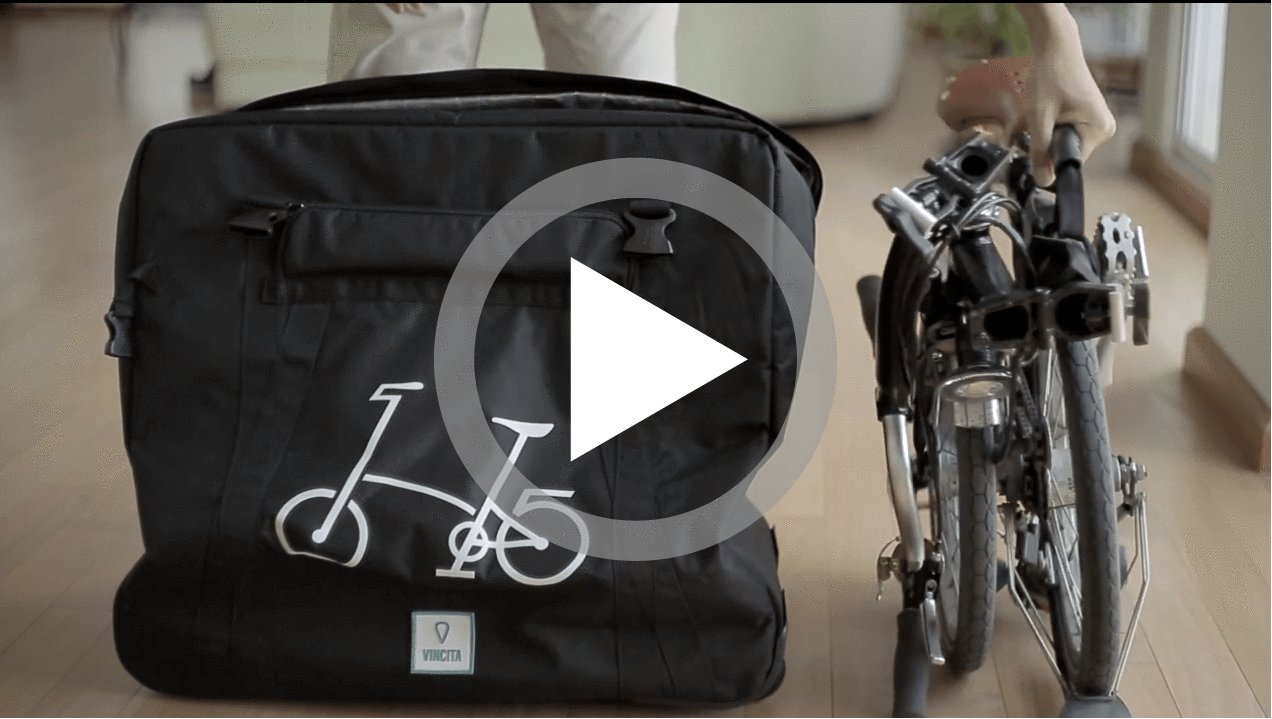 vincitabikebag bicycle bag Set 1: Soft Transport Bag for Brompton (B132B) + Garment Bag a.k.a. Sightseer