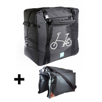 vincitabikebag bicycle bag Set 1: Soft Transport Bag for Brompton (B132B) + Garment Bag a.k.a. Sightseer