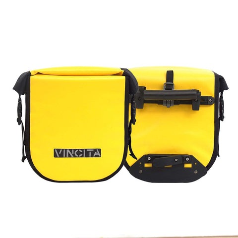 vincitabikebag bicycle bag Yellow Waterproof Small Pannier (Pair) - Vincita Standard Clilp